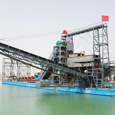 China 37kw-200kw Main Motor Power River Mining Diamond and Gold Dredger with Concentration for sale