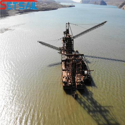 China 150m3/Hour Bucket Chain Gold Dredger for Gold Selection and Panning Customized Request for sale