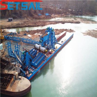 China Bucket Chain Type Gold Mining Dredger with Lifelong After-sales Service and Samples for sale