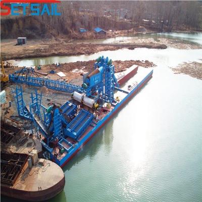 China Chain Bucket Gold Mining Machinery Durable Design and 7.5kw-100kw Lifting Motor Power for sale