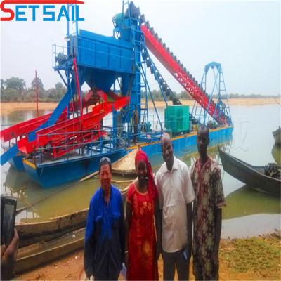 China Electric Power Chain Bucket River Stone Diamond Dredger for Gold Initial Payment for sale