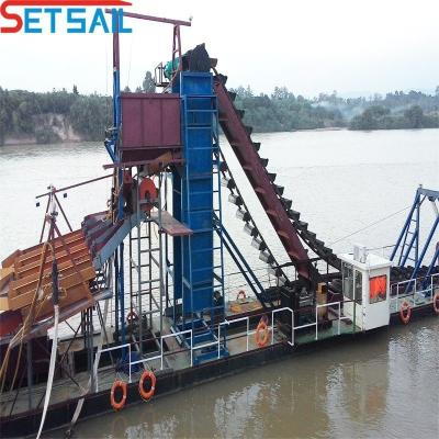 China Cyclone Type Cast Iron Chain Bucket Gold and Diamond Dredger for Sand Sand Extraction for sale