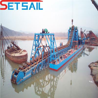 China 75kw-150kw Generator Sets Chain Bucket Gold Dredger for Gold Prospecting Equipment for sale