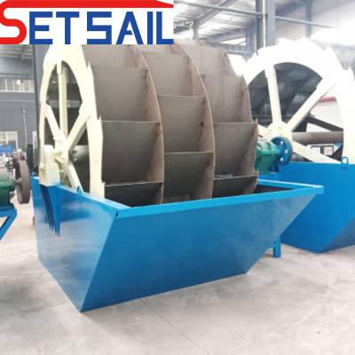 China 2200mm Wheel Diameter Water Wheel Sand Cleaning Machine with High Pressure Water Pump for sale