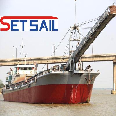 China Customized Lake Sand Transportation Barge 2.4m Draft 500ton Max Pay Load Construction for sale