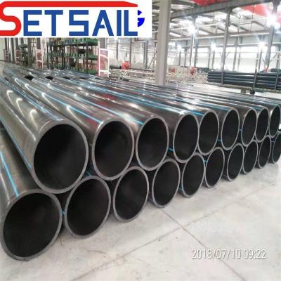 China Round HDPE Pipe for PE100 Water Supply in Different Sizes and HDPE Material for sale