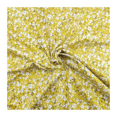 China Moisture-absorbent factory sell stock high quality hex fabric dress cotton floral printed linen fabric for blouses for sale