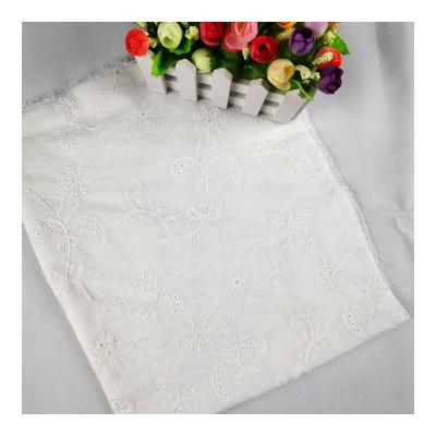 China New Arrival 100 Cotton Breathable Daisy Floral Ribbon Cord Fabric Single Embroidery for Women and Girl Dress for sale