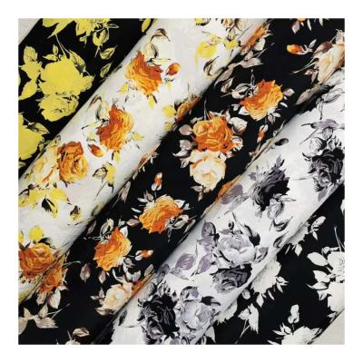 China Good Quality 4 Way Stretch Polyester Spandex Print Fabric Material Ready Goods For Women Clothing for sale