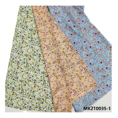 China 2022 QUICK DRY new fashionable little flower printed polyester fabric material for women dress for sale