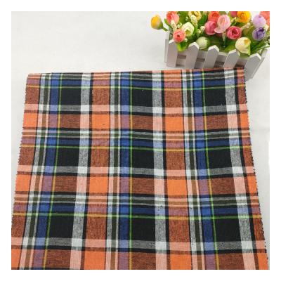 China keqiao factory wholesale breathable Shaoxing polyester cotton yarn dyed poplin fabric plaid for pajamas for sale