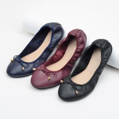 China Ballrina Flat Flat Shoes Base Fabric Fashion Soft Insole Cheap Elastic Bow 2020 Top Popular Women Summer Black for sale