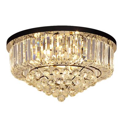 China Modern Black Nordic Crystal Lights Led Ceiling Lights Living Room Dining Room Bedroom Decoration Light Fixtures Ceiling for sale