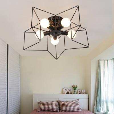 China Modern Creative Lighting Warm And Romantic Golden Black Bedroom Minimalist Personality Living Room Dining Room Ceiling Lamps for sale