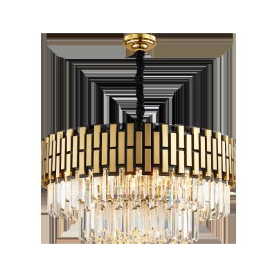 China Light Luxury Crystal Living Room Chandelier Modern Home Dining Room Bedroom Lamp Duplex Building Hall Villa Chandelier for sale