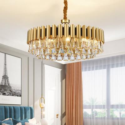 China Modern Crystal Chandelier For Living Room Dining Room Black Light Round Lustre Led Chandeliers Kitchen Bedroom Indoor Lighting for sale