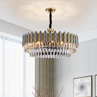 Κίνα New Modern Crystal Gloden Rectangle Round Chandeliers For Dining Living Room Bedroom Room Indoor Light Fixtures προς πώληση