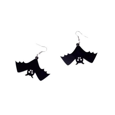 China Halloween Gift Special Horrible Scary Bat Funny Cross Skeleton Girls Hip Hop Exaggeration Earrings For Women Stainless Steel Earrings for sale