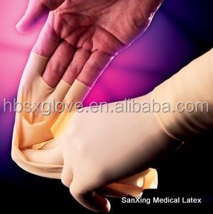 China Lightly powdered; textured surface; ce ansell left hand surgical gloves sterile latex disposable medical rubber for sale