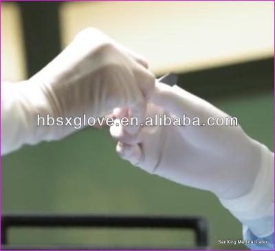 China Lightly powdered; textured surface; Left Right Hand Surgical Sterile Medical Gloves Manufacturer Price Disposable for sale