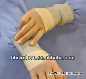 China Lightly powdered; textured surface; Right Hand Long Latex Gloves Surgical Medical Disposable Left Upper Elbow Length Glove for sale