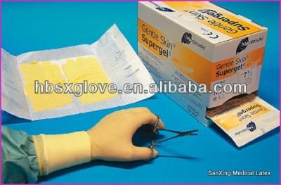 China Lightly Powdered Disposable Latex Surgical Gloves Medical Manufacturer Malaysia for sale