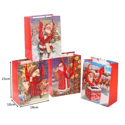 China Recyclable Manufacturers Selling Custom Traditional Christmas Boutique Gift Paper Bags for sale