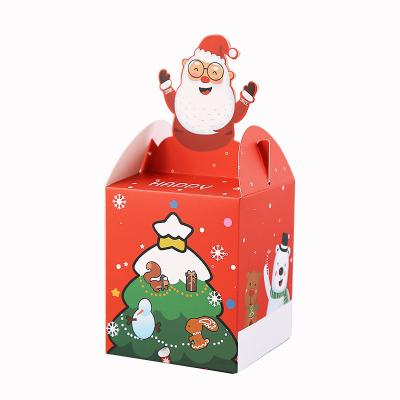 China Recyclable Red Custom Cupcake Cupcake Mini Christmas Gift Packaging Christmas Boxes for sale