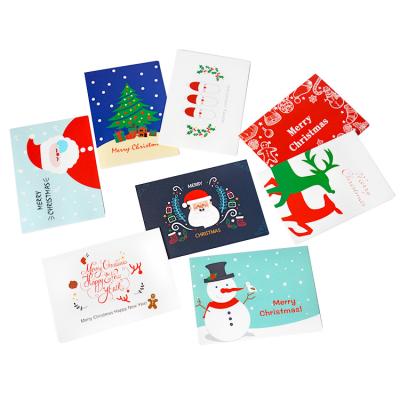 China Custom Foiled Christmas Greeting Card Recyclable and Handmade Paper Envelope Set for sale