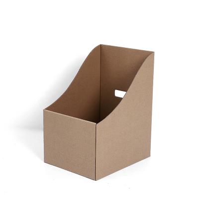 China Custom Wholesale Eco-friendly Cardboard Folder Boxes Kraft Cardboard Paperboard Office Book Magazine File Storage Box File Storage Case for sale