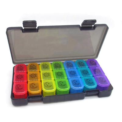 China Eco-friendly Original High Quality Weekly Pill Organizer ANNXIN Portable Three Times A Day Smart Pill Box for sale