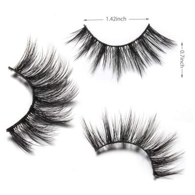 China Natural Soft Private Label Eyelashes Dropshipping Stick Free Professional Siberian Fluffy Volume Faux Mink Eyelashes for sale