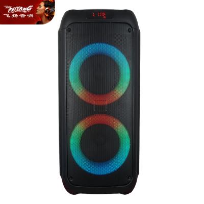 China Music Top Stage Function LED Flashing Light FEIYANG FEIYANG Amplifier Box Outdoor Sound Cycling Light Speaker for sale