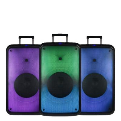 China Single rechargeable 12 inch LED flashing light flame light rechargeable speaker tws professional super powerful sound system bass for sale