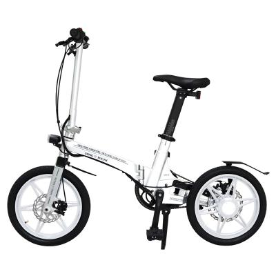 China 36v 250w 5.2Ah MINI Battery 16 Inch Magnesium Alloy Frame Super Light City Folding Electric Bike for sale