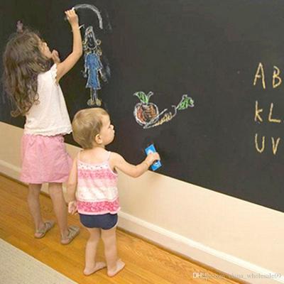 China 60*200cm Waterproof Wallpaper Decal DIY Removable Black Chalkboard Board Panel Sticker With 5 Chalks Xxq-872 for sale