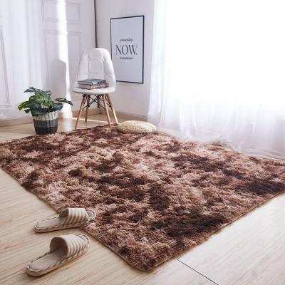 China Modern Fluffy Rug Polyester Blankets Bedroom Blanket Anti-Slip Rug For Bedroom for sale