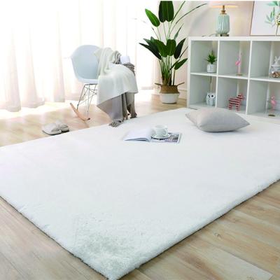 China New Modern White Shaggy Blanket Cheap Wholesale Rabbit Rug For Bedroom for sale