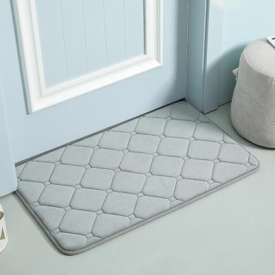 China Wholesale Custom Washable Indoor Front Entry Doormat Bedroom Entrance Front Anti Slip Door Mat Home Cover for sale