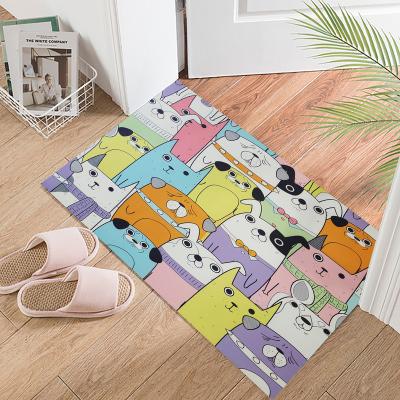 China Anti-Slip Outdoor Cover Cut Yarn Coil Printed Carpet Door Mat Pet Mat for sale