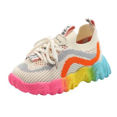 China 2021 New Design Fashion Kids Lightweight Breathable Lightweight Sneakers Walking Style Shoes Custom OEM for sale