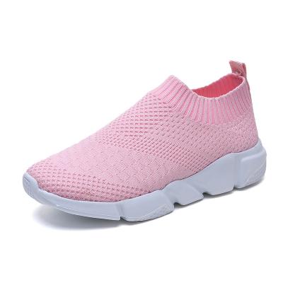 China Fashion Trend Woven Fabric Soft Light Weight Running Woman's Breathable Shoes for sale