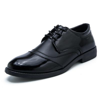 China Anti-Slippery Shoes Stores Elegant Black Genuine Leather Oxford Lace-Up Formal Shoes For Men Business for sale