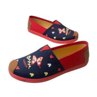 China 2021 Stylish Women Flat Shoes Flat Canvas Marry Thomas Slip On Low Top Loafer Shoes for sale