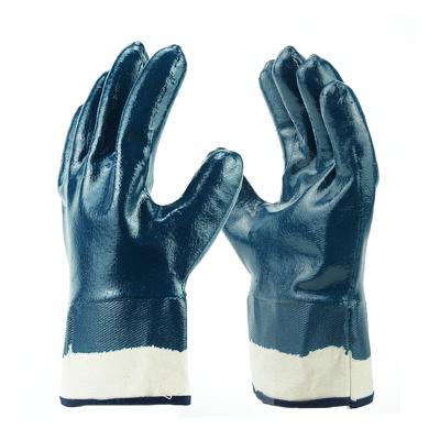 China Durable Nitrile Fully Coated Jersey Liner Knit Anti Liquid Wrist Industrial Work Glove for sale