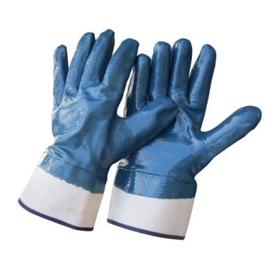 China Wholesale Durable Cotton And Nitrile Coated Anti-oil Working Hand Impact Safe Gloves In Oilfield for sale