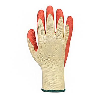 China Durable Hand Protect 10g Polycotton 21s 5 Threads Safety Work Gloves Coated Ply Latex for sale