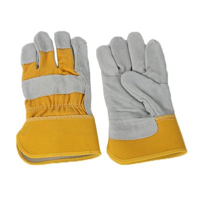 China Durable High Quality Durable Cow Split Leather 9.5 Inch Working Safe Protection Hands Gloves for sale