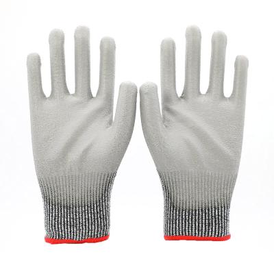 China Durable PU Coated Cut Resistant Protection Hand Gloves For Safety Work Nitrilo Gloves Guantes for sale