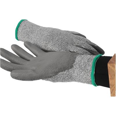 China Durable PU Nitriles Smooth Polyester Liner Coated Protection Hand Cut Heavy Duty Gloves For Work for sale